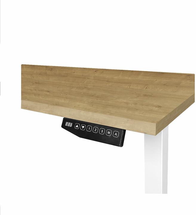 Produktbild Contini höhenverstellbarer Bürotisch 1.6 x 0.8 m Eichendekor / Gestell weiss