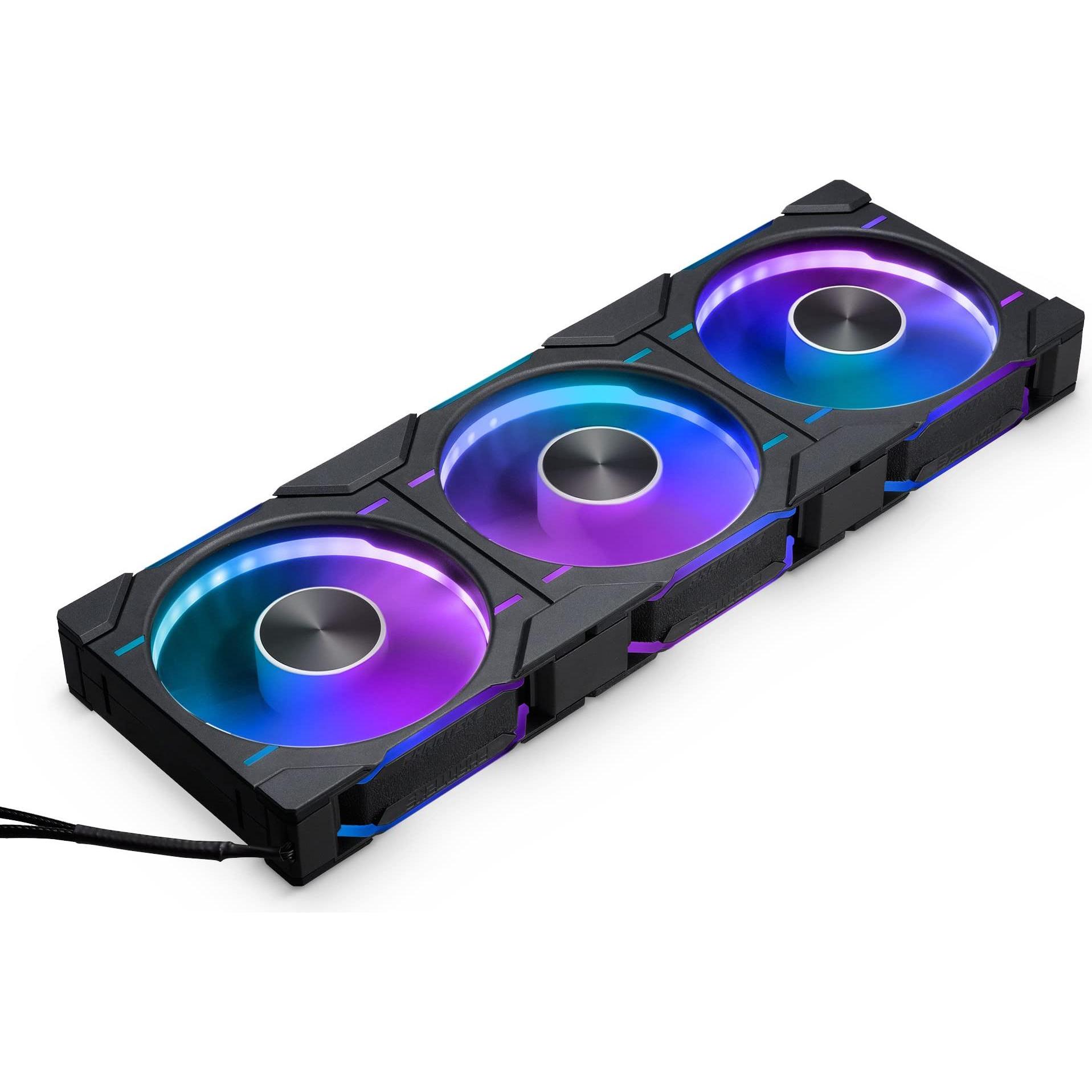 Phanteks D30 Reverse Airflow (120 mm, 3 x), PC Lüfter, Schwarz