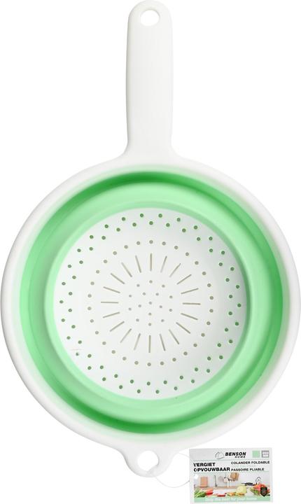 Actual product image Benson Home Colander foldable round with handle green (22 cm)