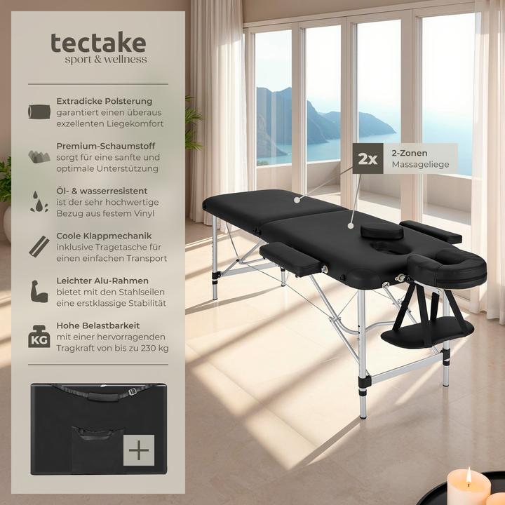 Actual product image tectake 2 zone massage table