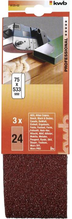 Actual product image kwb Sanding belt 75X533 grit 24 (24)