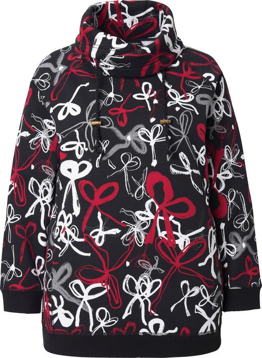 Actual product image Ulla Popken Ribbon Print Turtleneck Sweatshirt (50, 52)