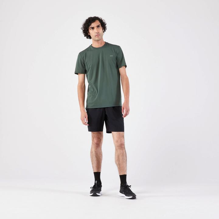 Image du produit Kiprun Maillot de course à manches courtes homme respirant - Run 500 Dry vert foncé (XL)