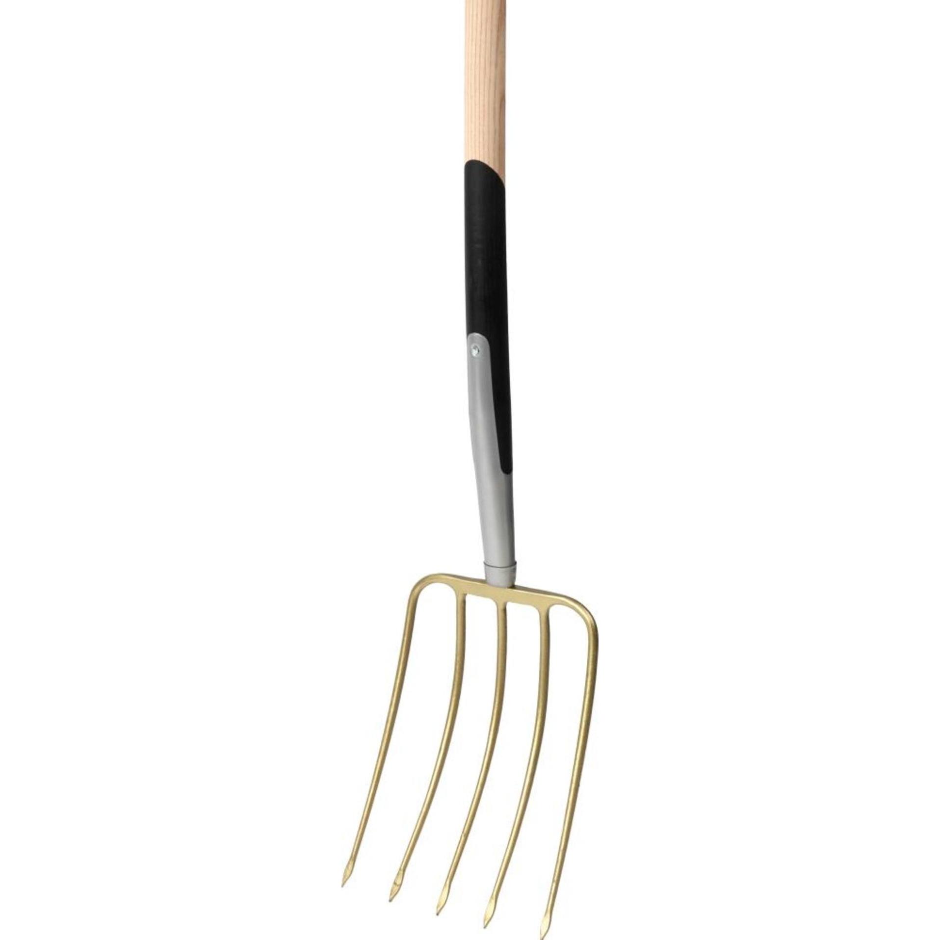 Floraworld, Utensile giardinaggio, Forca per compost 210 mm 5 rebbi con manico