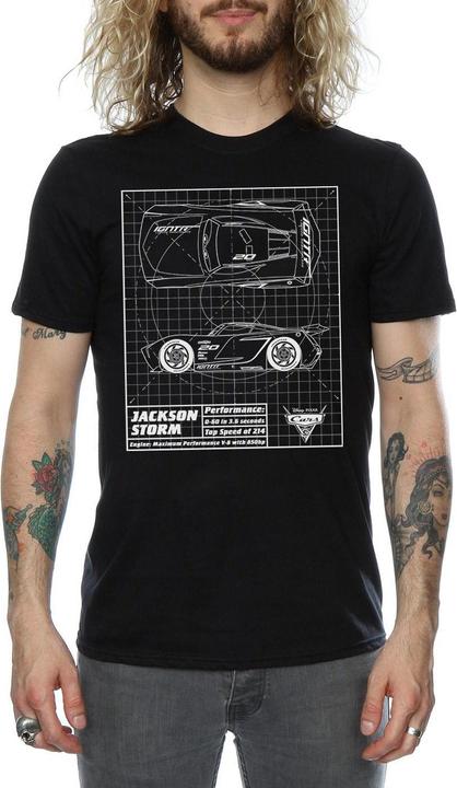 Immagine prodotto Disney Cars Jackson Storm Blueprint Maglietta Uomo (L)
