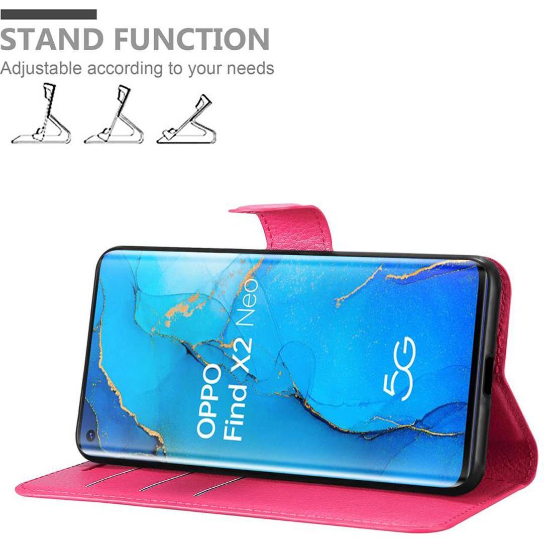Thumbnail - Cadorabo Book mit Standfunktion Cover (Oppo Find X2 Neo), Smartphone Hülle, Pink
