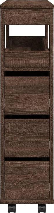 Produktbild vidaXL Badschrank Schmal mit Rollen Eichen-Optik (65 x 23 x 90 cm)