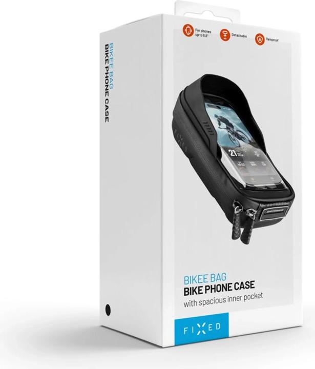 Produktbild Fixed Fest installierte FIXBIB2-BK | Fahrradkoffer | Schwarz | Für alle Arten von Telefonen bis zu 6 8 Zol