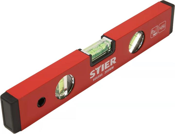 Produktbild Stier Wasserwaage 30 cm Aluminium ± 1,0 mm/m drei Libellen (30 cm)