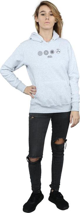 Actual product image Fantastic Beasts Womens/Ladies Circular Icons Hoodie (S)