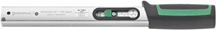 Actual product image Stahlwille 730 Quick Torque Wrench Service MANOSKOP® with holder for insertion tools size a/20 40-200 (1/2", 40 Nm, 200 Nm)