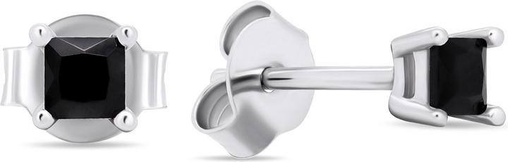 Image du produit Brilio Silver - Boucles d'oreilles Silver stud withack zircons EA592WBC (Argent)