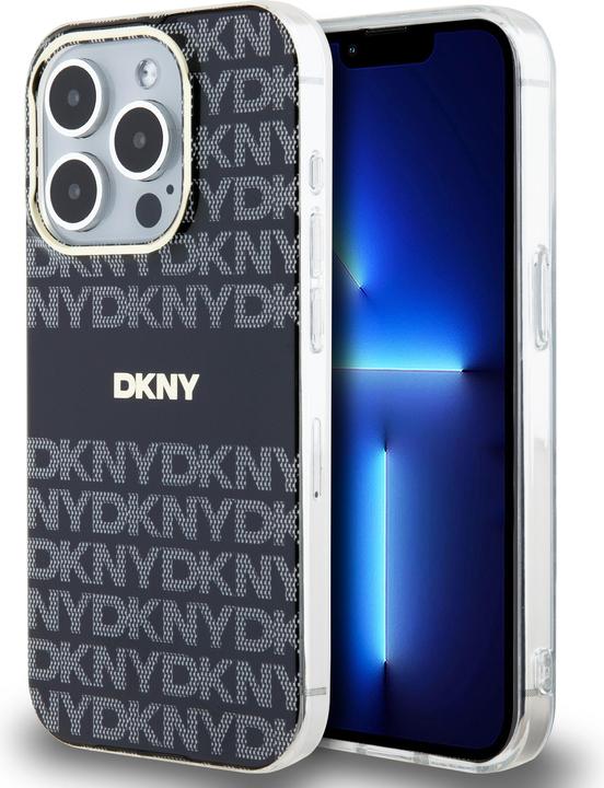 Produktbild DKNY PC/TPU Repeat Pattern Tonal Stripe Magsafe Case for iPhone 15 Pro Black (Apple iPhone 15 Pro)