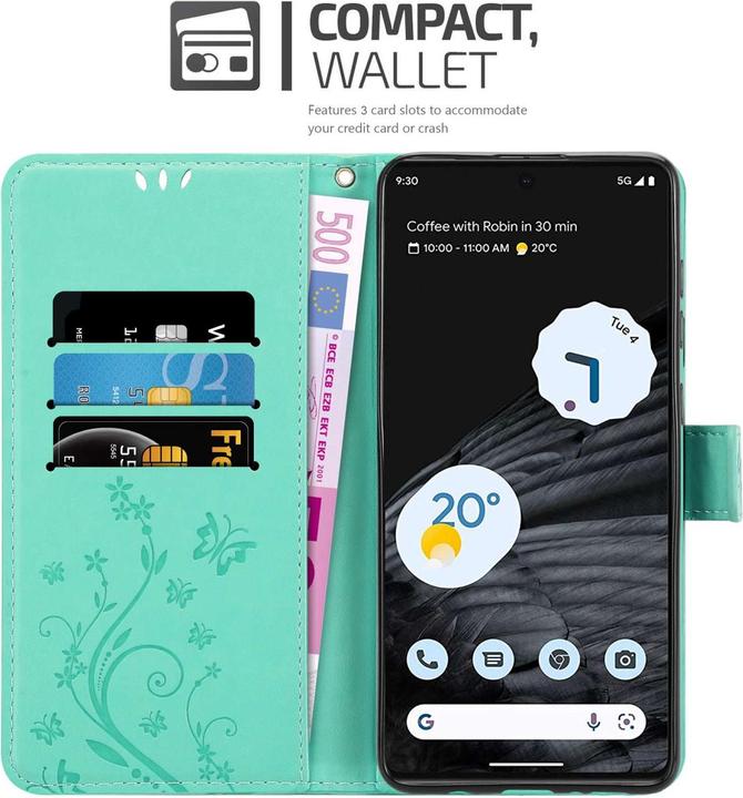 Actual product image Cadorabo Case for Google PIXEL 7 PRO Flower Book (Google Pixel 7 Pro)