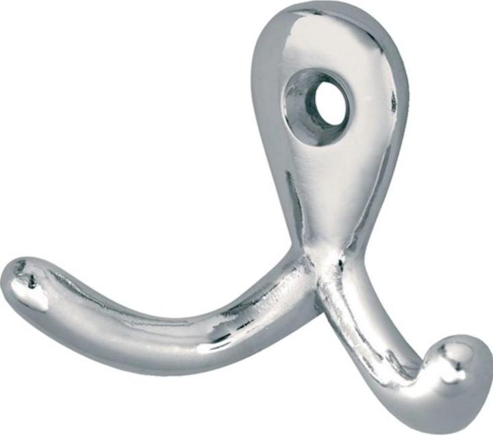 Produktbild Hermeta Handtuchhaken 0560 2 Haken Höhe 37 mm Aluminium vernickelt Ausladung 28,5 mm