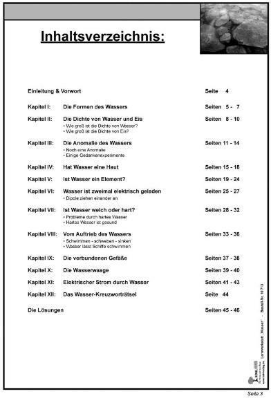 Nährwerte und Zutaten Lernwerkstatt - Wasser (Deutsch, Wolfgang Wertenbroch, 2007)