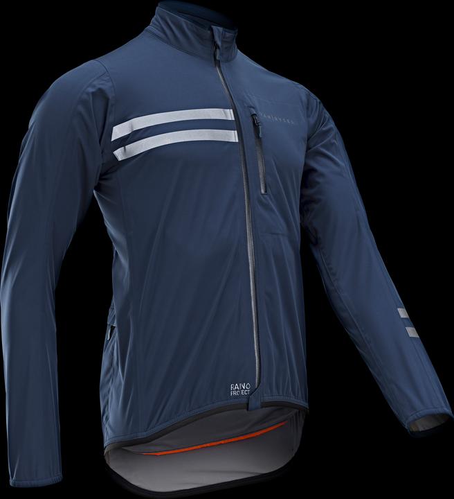 Actual product image Van rysel Men's Road Cycling Rainproof Long-Sleeved Jacket- EDR - Blue (XL)