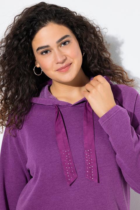Produktbild Ulla Popken Hoodie, Vintage-Look, verzierte Kordel, Langarm (58)