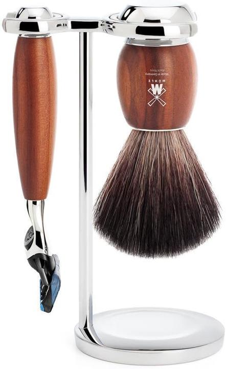 Actual product image Mühle Shaving set, 3-piece, shaving brush with black fibre, 5-blade razor