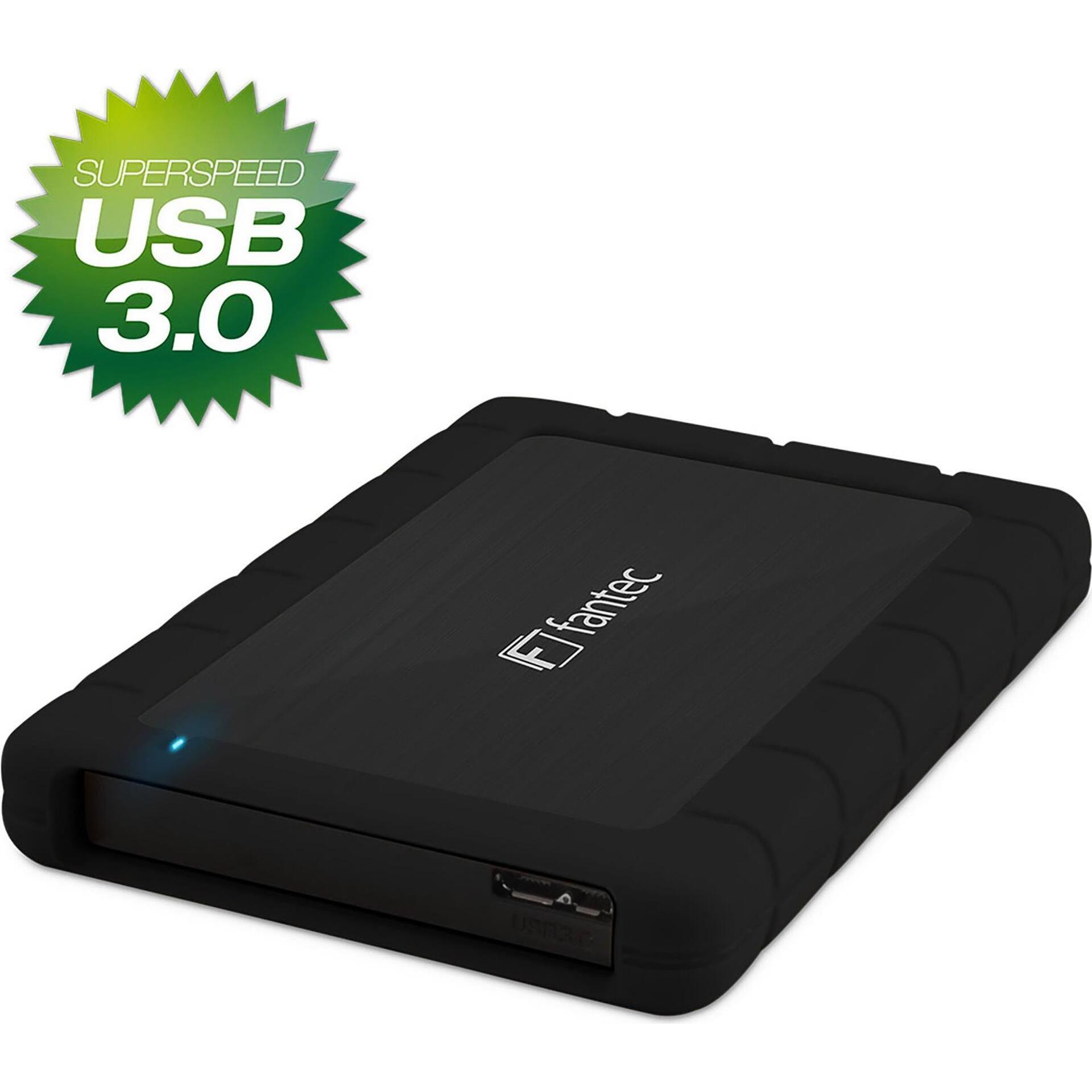 Fantec Alupro U3 Case Black (2.5"), Festplattengehäuse, Schwarz