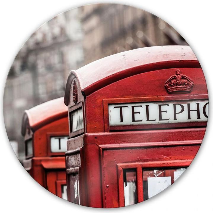 Actual product image Trenddeko British phone booth - round (Ø 70 cm)