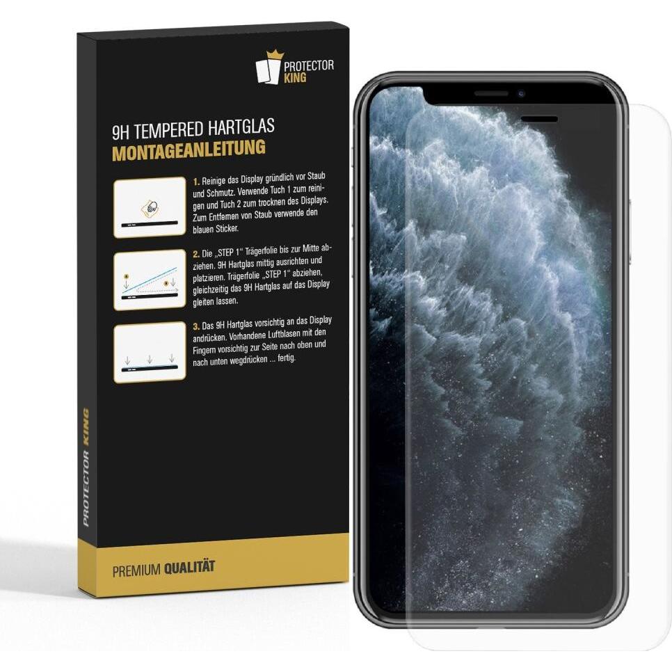Thumbnail - Protectorking 6x 3D A++ echtes Tempered 9H Panzerhartglas KLAR (6 Stück, Apple iPhone 11), Smartphone Schutzfolie, Trans...