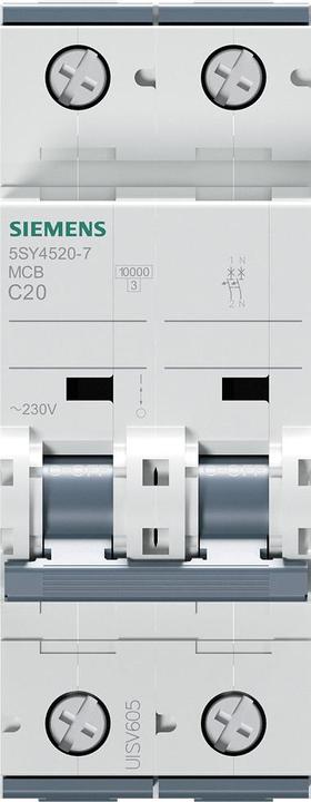Produktbild Siemens MCB 1+N Pole Type C 10kA 20A 230V