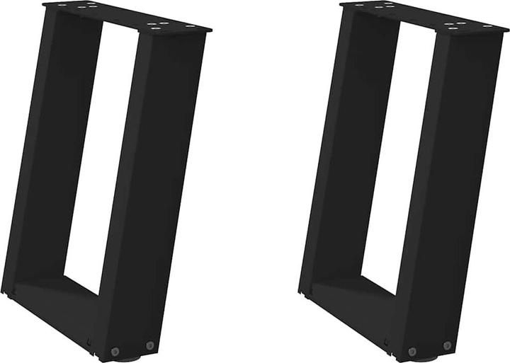 Immagine prodotto vidaXL Gambe del tavolino a U 2 pezzi nero 38x(42-43) cm gamba del tavolo in acciaio