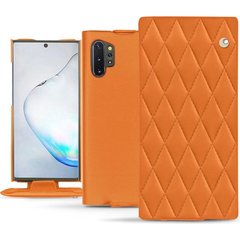 Noreve Lederschutzhülle vertikal (Samsung Galaxy Note 10+), Smartphone Hülle, Orange