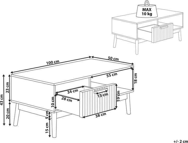 Actual product image Beliani Lynwood (100 x 50 x 43 cm)