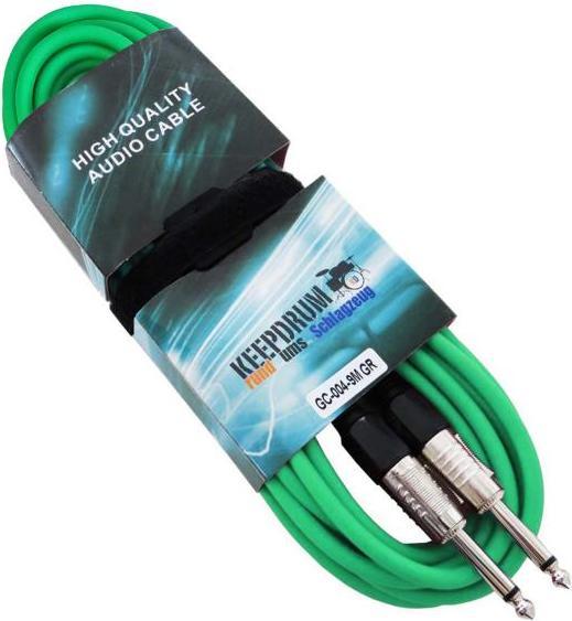 Produktbild keepdrum Kabel GC-004 Grün Klinkenkabel 6,35mm Mono 9m (9 m)