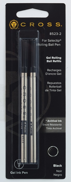 Actual product image Cross Roller refill gel 2ST black (Gel mine, Black, 0.70 mm)