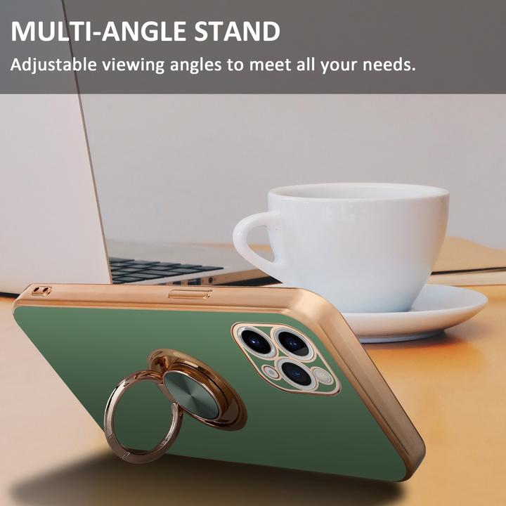 Produktbild Cadorabo Hülle für Apple iPhone 11 PRO MAX im TPU mit Kameraschutz und Ring LM089 Style (Apple iPhone 11 Pro Max)