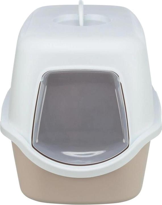 Productafbeelding Trixie Vico kattenbak met motorkap, beige/wit (Kattenbak gesloten)
