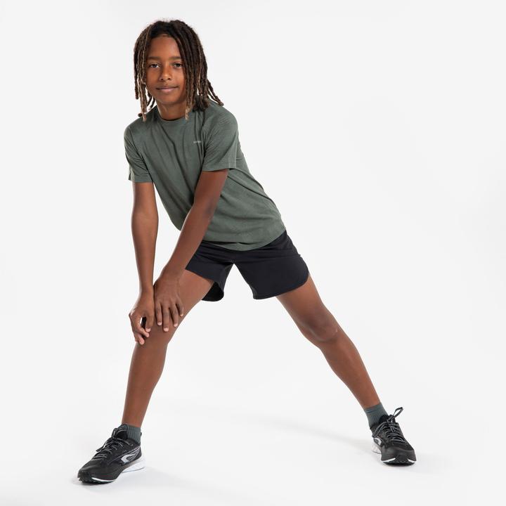 Produktbild Kiprun Laufshirt kurzarm Kinder nahtlos - TS Light 900 khaki (140)