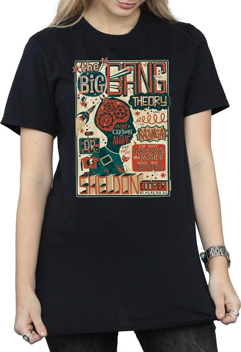 Produktbild Big Bang Theory Infografik Poster Baumwolle Boyfriend TShirt (M)