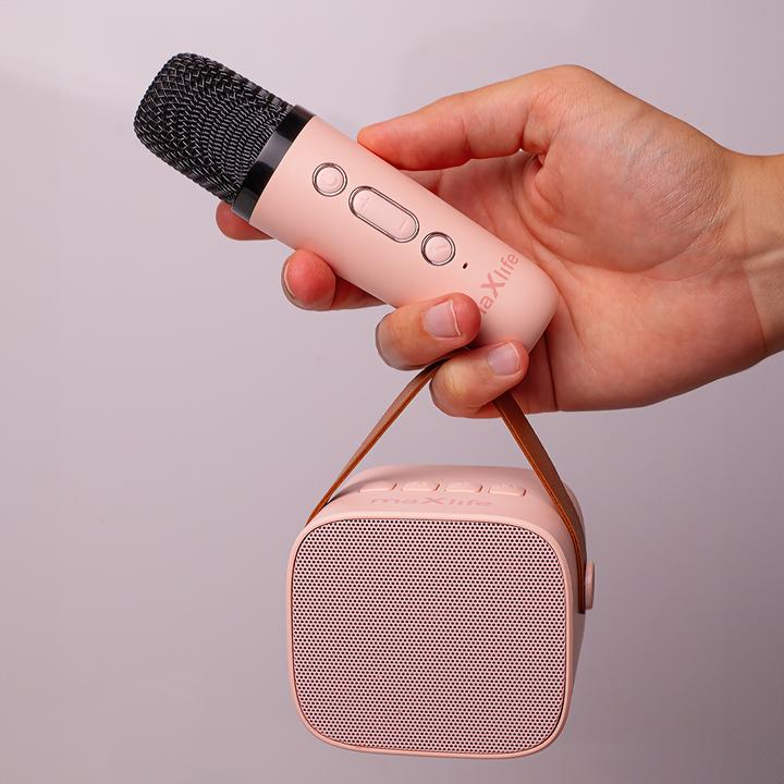 Image du produit Maxlife Enceinte karaoké Bluetooth MXKS-100 rose (5 h)