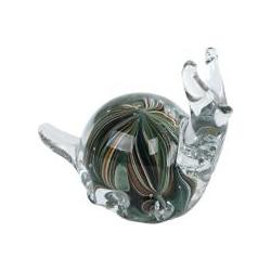 Grucce, Skulptur Schnecke Braun/Grün Glas 12.5X6.5X9.5Cm