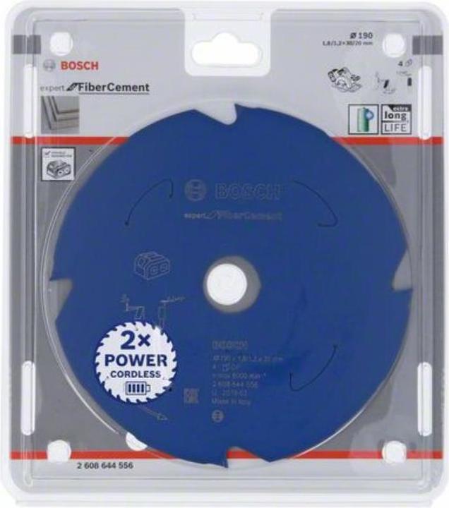 Productafbeelding Bosch Professional Zubehör Cirkelzaagblad Expert voor vezelcement, 190 x 1,8/1,2 x 30, 4 tanden