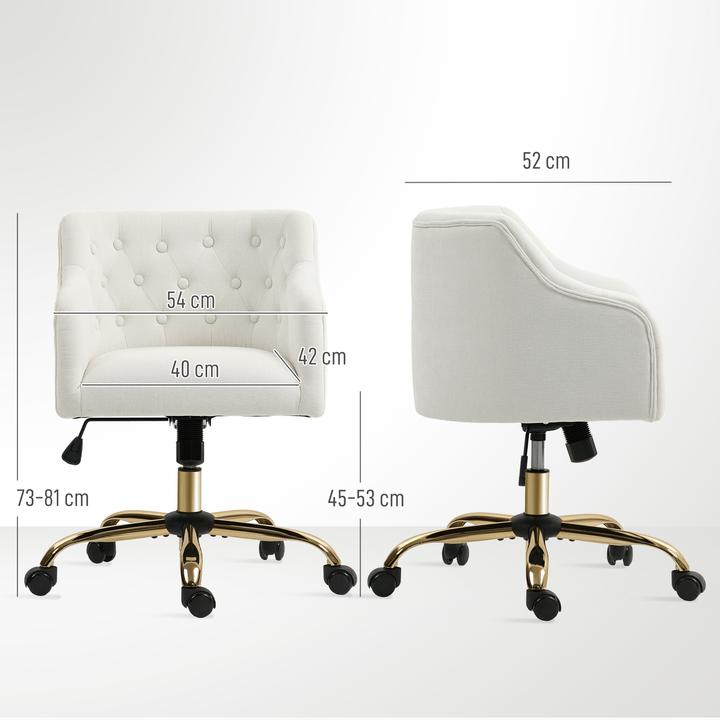 Produktbild Homcom Bürostuhl Polyester, Schaumstoff Beige