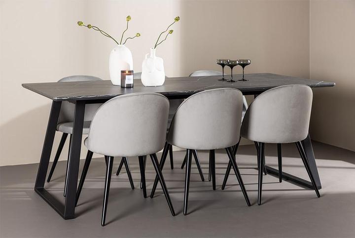 Actual product image Ebuy24 Dining set Malaga dark (MDF, Steel)