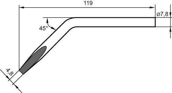 Produktbild Kurtz Ersa Dauerlötspitze DUR abgewinkelt (Lötspitze)