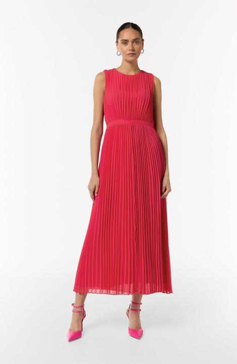 Image du produit Comma Kleid Plissiertes Maxi-Kleid mit Rundhalsausschnitt (36)