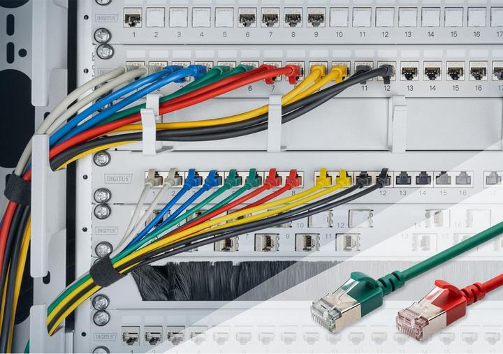 Image du produit Digitus CAT 6A classe Ea, F/FTP, Twisted Pair Patchkabel, Cu, LSZH, AWG 32/7, longueur : 2 m, vert (F/FTP, CAT6a, 2 m)