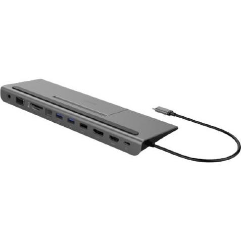 Thumbnail - Deltaco USBC-DOCK1 notebook dock/port replicator Wired USB 3.2 Gen 1 (3.1 Gen 1) Type-C Grey (USB-C, 10 Ports), Dockings...