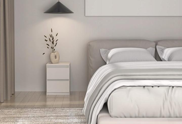 Immagine prodotto Topeshop Szafka nocna z 2 szufladami, Malwa, 30x30x40 cm, kaszmir (30 x 30 x 40 cm)