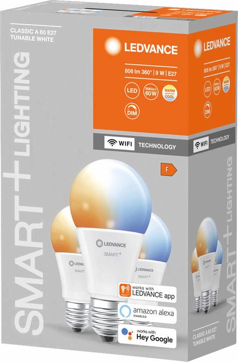 Immagine prodotto Ledvance Smart Classic 60 (E27, 9 W, 806 lm, 3 x, F)