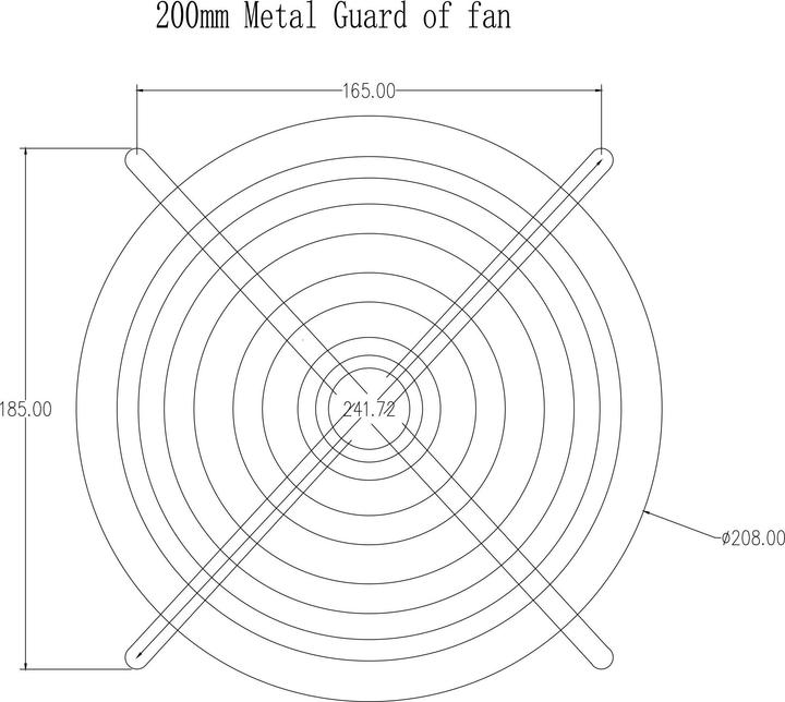 Actual product image Tru Components Fan grille 1 pc (W x H) 200 mm x 200 mm steel