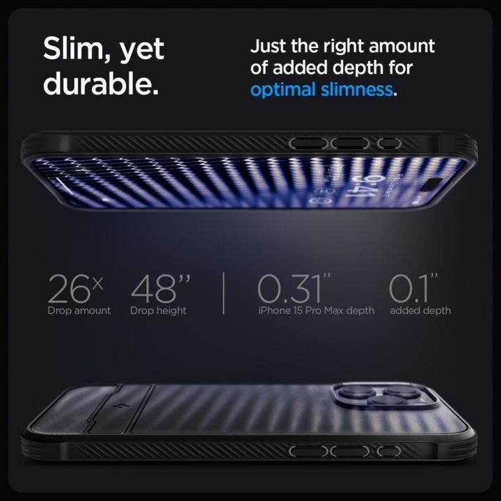 Produktbild Spigen Rugged Armor MAG iPhone 15 Pro Max 6,7" Magsafe czarny/matte black ACS06561 (Apple iPhone 15 Pro Max)