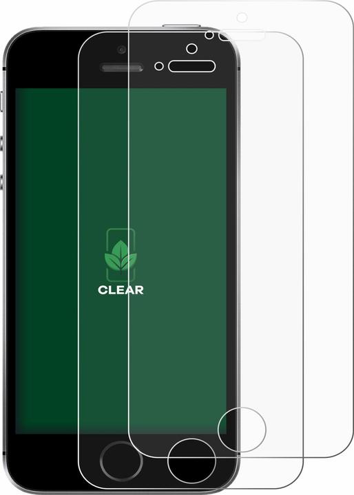 Produktbild ScreenLeaf Schutzfolie nachhaltiger Displayschutz Displayschutzfolie Folie Klar Transparent (2 Stück, Apple iPhone SE)